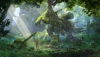 Horizon Forbidden Dawn Artwork Aloy in a forest