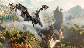 Artwork of flying creature from Horizon Zero Dawn