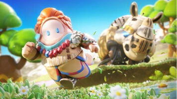 Aloy character in Gall Guys