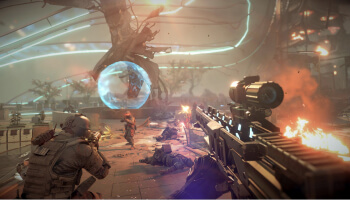 Killzone screenshot of flying