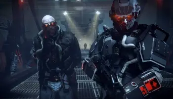 Screenshot of a killzone 2 characters shooting from helicopters